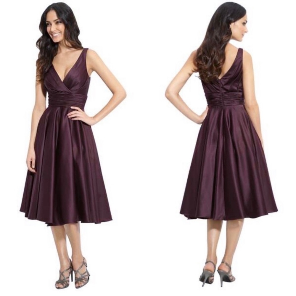 Monique Lhuillier Bridesmaids Dress Size 8 Plum